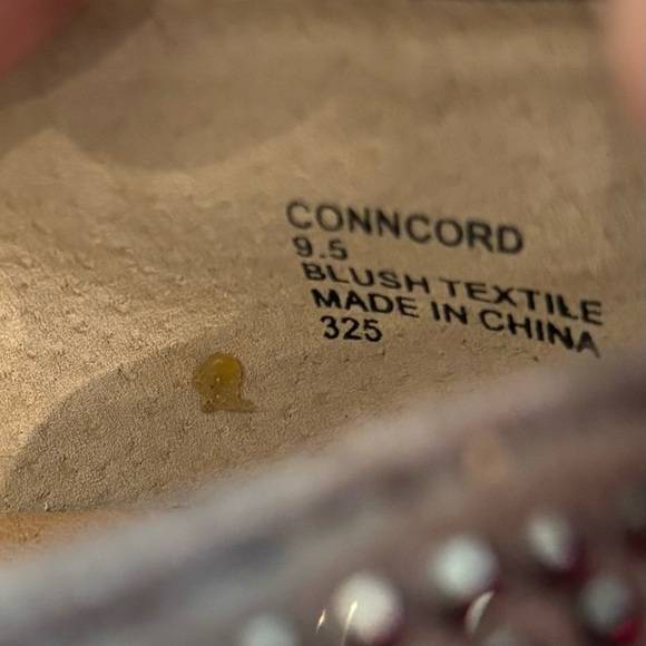 STEVE MADDEN Sz 9.5 Conncord Rose Gold  Pewter Sparkly Studs Ballet Flats Shoes - Picture 9 of 9